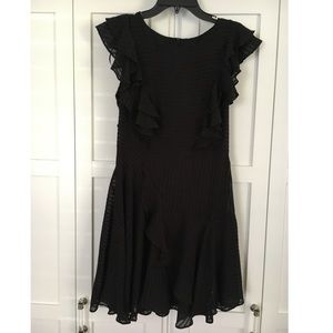 Selfie Leslie Wilton Ruffle Shoulder A-Line Dress